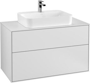 Villeroy & Boch Finion Waschtischunterschrank Weiß Lackiert B: 100 cm, T: 60,3 cm - Bild 1