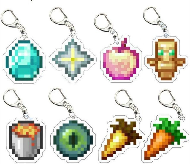 Bandai Kawaii Pixel World Buddy Schlüsselanhänger, Unisex - Bild 1