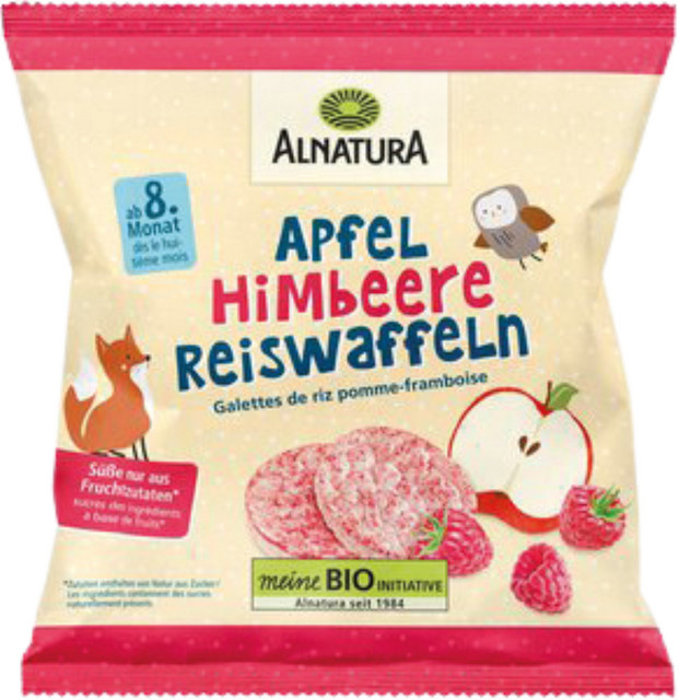 Alnatura Bio Apfel Himbeere Reiswaffeln 35 g - Bild 1