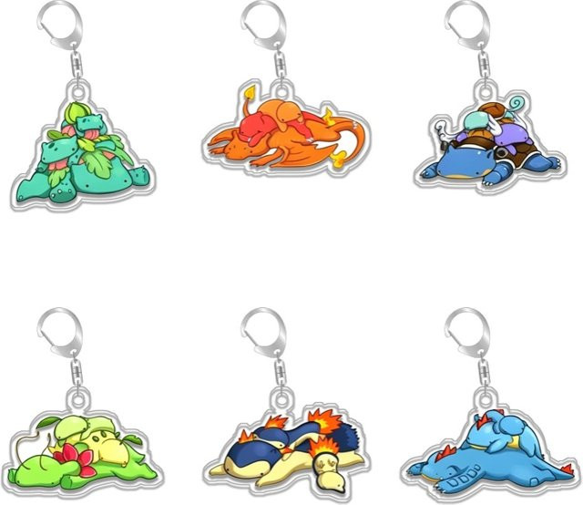 Keeppley Pokémon Charizard Blastoise Venusaur Typhlosion Feraligatr, Schlüsselanhänger, Cartoon Anime - Bild 1