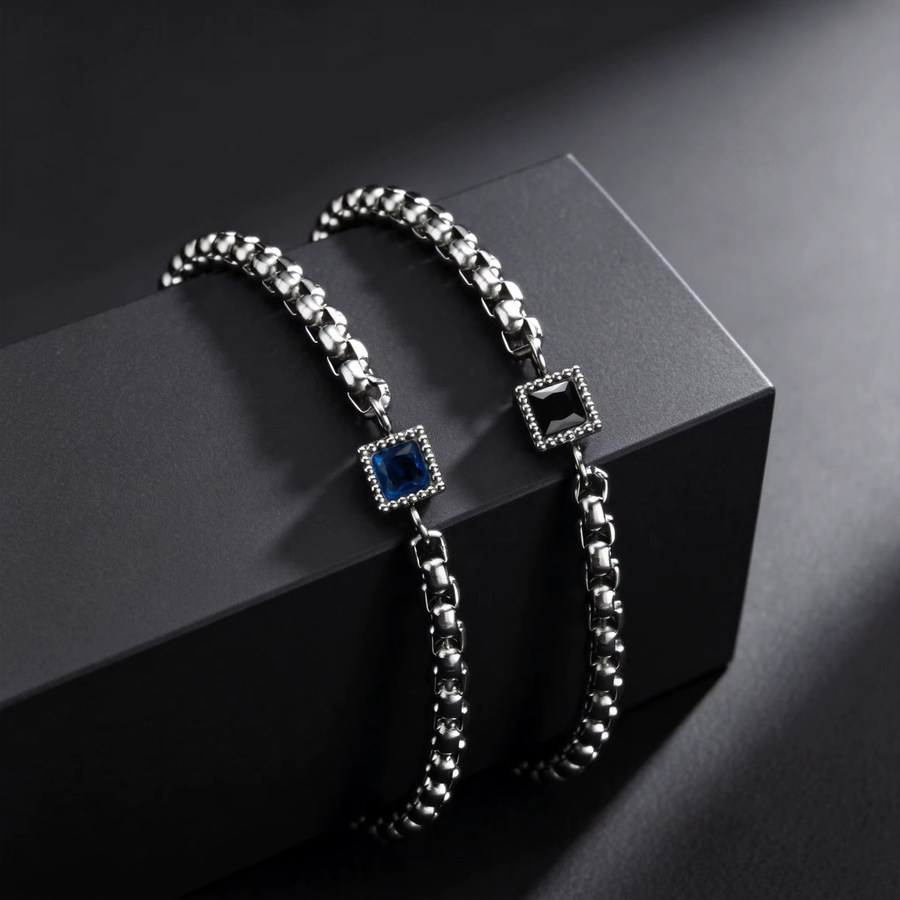 prjewel Charm Armband, Edelstahl, Zirkonia, Silber, Herren - Bild 1