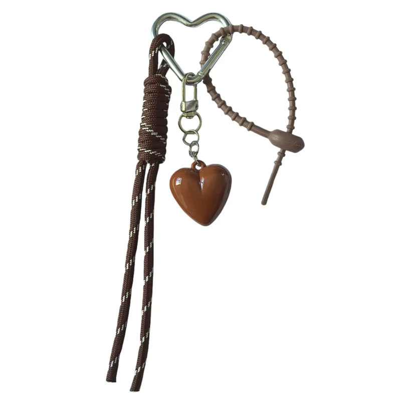 Yogodlns Herz-Taschenanhänger, Buntes Geflochtenes Seil, Unisex - Bild 3
