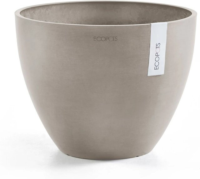 Ecopots Pflanztopf Antwerp in Braungrau, runde Form, Durchmesser: 40 cm - Bild 1