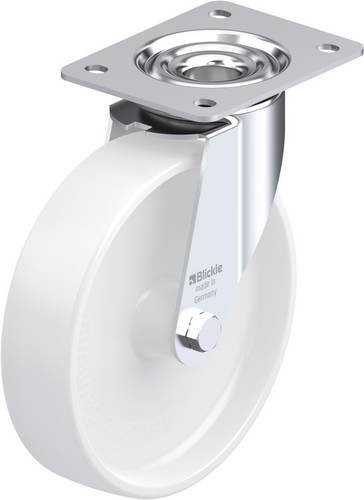 Blickle Lenkrolle LE-PPN 200G aus Stahl und Kunststoff, Farbe: Weiß, Rad-Durchmesser: 20 cm, Tragfähigkeit: 300 kg - Bild 1