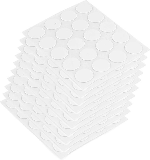 Emuca Set aus 1.000 selbstklebenden Schraubkappen aus Kunststoff in Weiss, Durchmesser: 13 mm - Bild 1