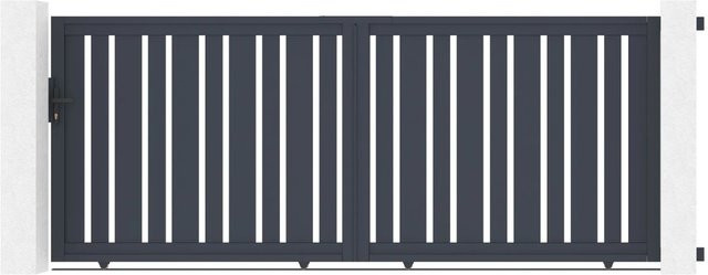 Casanoov Elektrisches Schiebetor Veymont aus Aluminium in Grau mit Ranger C300 Motorisierung, B/H: 350 x 140 cm - Bild 1