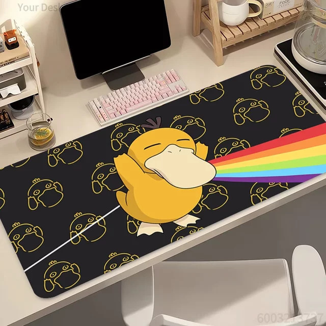 Potdemiel XXL-Mauspad aus Naturkautschuk mit Pokemon Psyduck Motiv in Multicolour - Bild 1