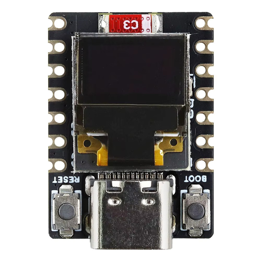 ESP32-S3 Entwicklungsboard Dual-Core mit 2,4GHz WiFi und Bluetooth, 0,42 Zoll SSD1315 Display und USB-C Anschluss, Schwarz - Bild 3