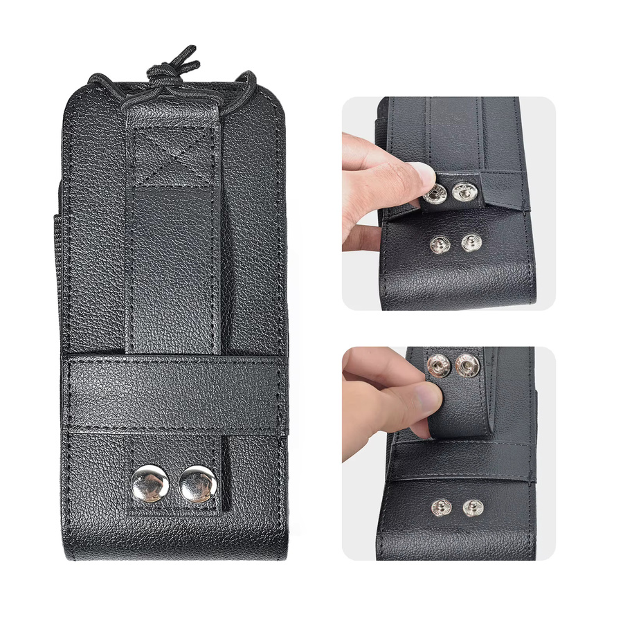 RUNUPTOP Funkgeräteholster in Schwarz, robustes Funkgeräte-Tasche mit Anti-Schwungsicherungsgurt für Kenwood, Motorola und Baofeng Zwei-Wege-Walkie-Talkies - Bild 2