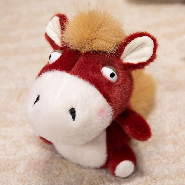 Yiran toy Buntes Chinesisches Neujahrs Cartoon Pony Plüschtier, Mehrfarbig, ab 14 Jahre - Bild 1