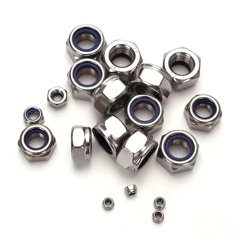 AGASHE Sicherungsmuttern Set 300-teilig aus Edelstahl und Nylon, poliert, Vollgewindeabdeckung, Sechskantantrieb, Rechtsgewinde, Größe M3 - Bild 2