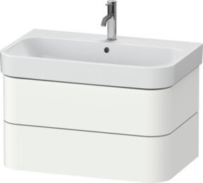 Duravit Waschtischunterschrank Happy D.2 Plus in Weiß seidenmatt mit 2 Schubkästen, B/T: 77,5 x 49 cm - Bild 1