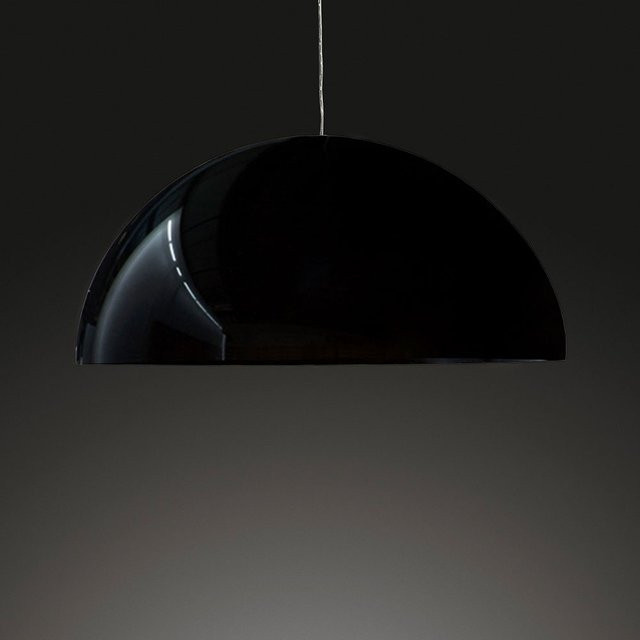 Oluce Sonora 490 Pendelleuchte in Schwarz, moderne LED-Hängeleuchte aus Aluminium mit E27-Fassung und dimmbarer Funktion - Bild 1