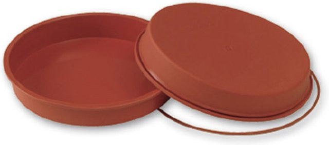 Schneider Silikonbackform rund, rot, Durchmesser: 28 cm, Höhe: 4,5 cm - Bild 1