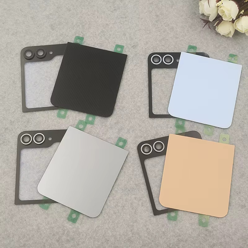 Samsung Galaxy Z Flip 6 Ersatz-Rückseite aus Glas mit Kameralinse in Green Multicolour - Bild 1