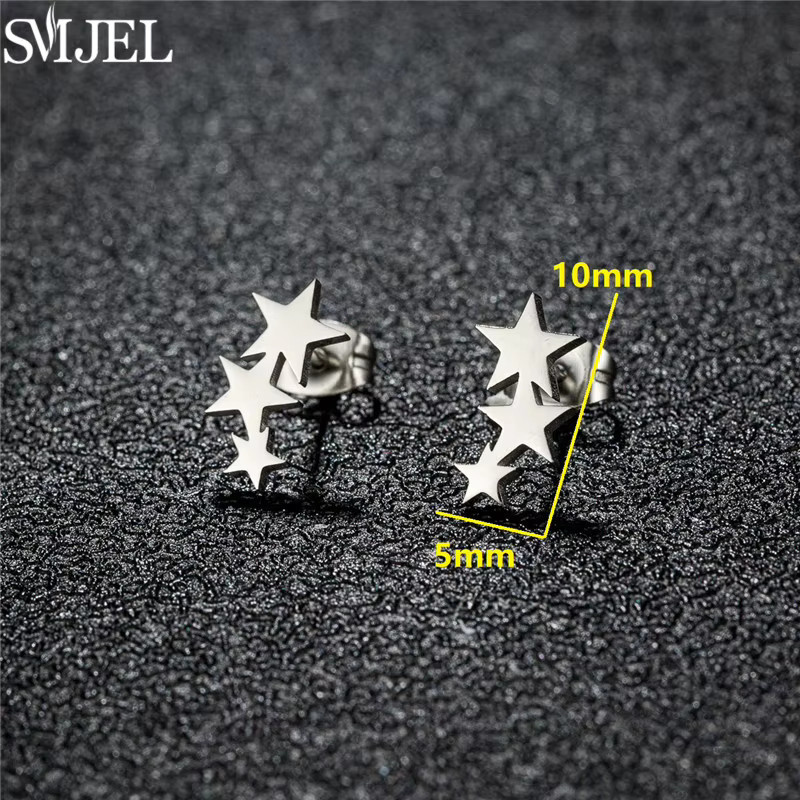 SMJEL Ohrstecker Edelstahl, Stern, Damen - Bild 1
