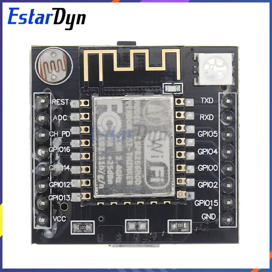 Estardyn ESP8266 NodeMCU Entwicklungsboard mit ESP-12F Modul, Serielles WLAN IoT für Raspberry Pi, MicroUSB, Schwarz - Bild 2