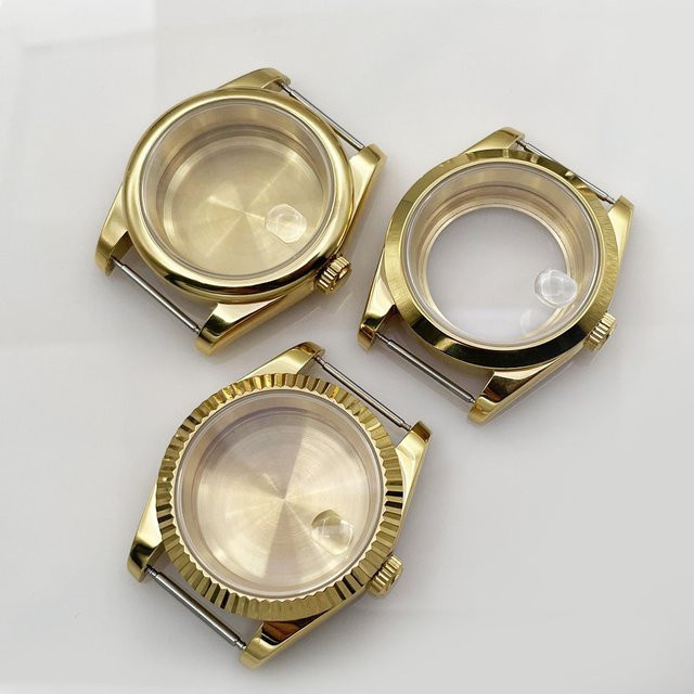 Neiton Uhrengehäuse Herren, goldenes Saphirglas, 36 mm, 39 mm - Bild 1