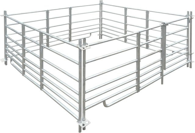 Vidaxl Schafstall aus verzinktem Stahl in Silber, 4 Paneele, H x B x T: 183 x 183 x 92 cm - Bild 1