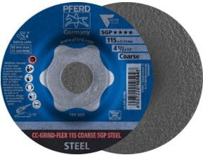 PFERD Schleifscheibe CC-GRIND FLEX SGP STEEL für Metall Durchmesser: 115 mm, Bohrung: 22,23 mm - Bild 1