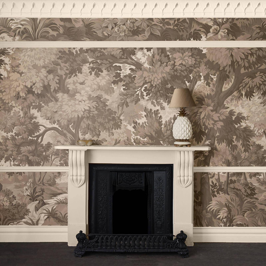 House of Hackney Tapete Arborea Earth A in Braun mit botanischem Mural-Design - Bild 1