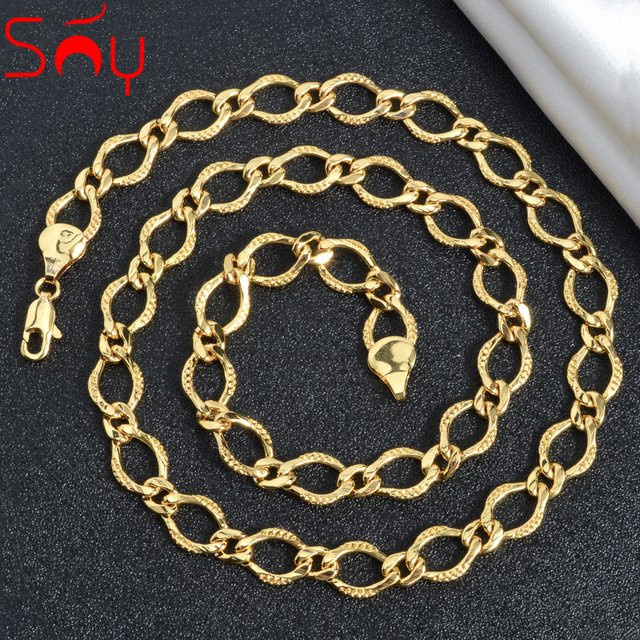Sonniger Schmuck Halskette, Kupfer, 18 Karat vergoldet, Gold, Unisex - Bild 1