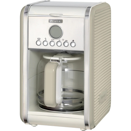 Ariete Filterkaffeemaschine im amerikanischen Vintage-Stil in Creme und Weiß