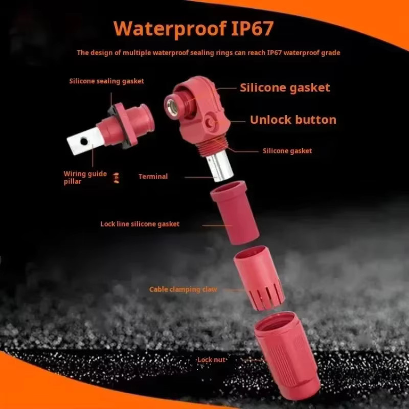 TLXT Hochstrom 350A Stromspeicheranschluss Single-Core-Batterieklemmenblock Wasserdichte Ausgangssteckdose 60A-250A - Bild 4
