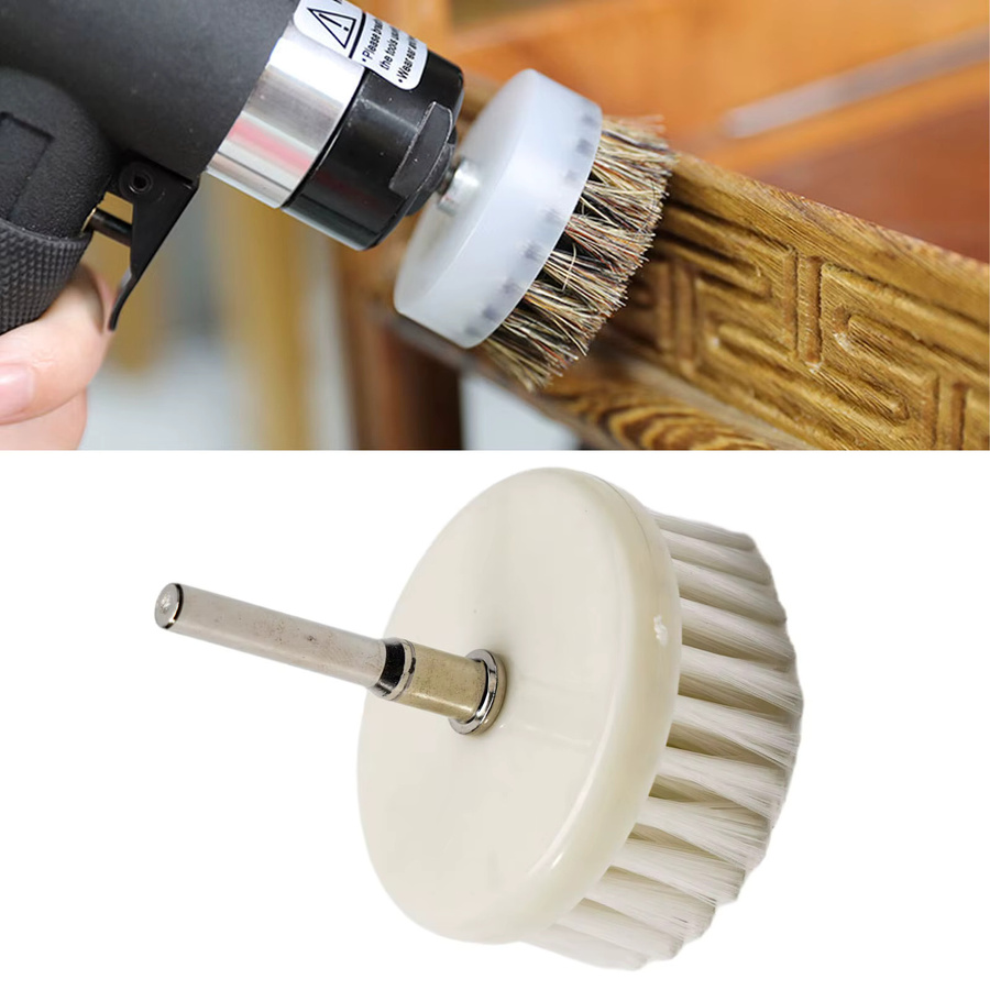 DAZZLEEX Bürstenkopf Weiß 60 mm mit weichem Bohrer zur Reinigung von Autos und Teppichen - Bild 2