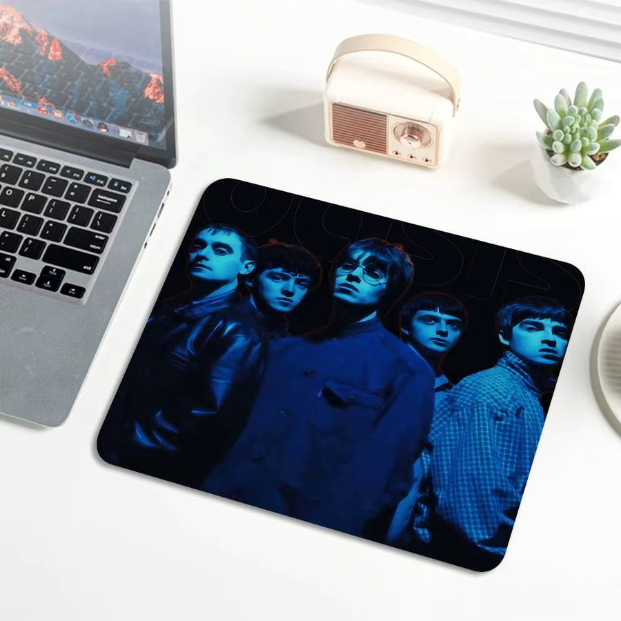 O-Oasis Band Shortcuts Mauspad aus Stoff mit rutschfester Gummibasis für Laptop und Heimcomputer - Bild 4