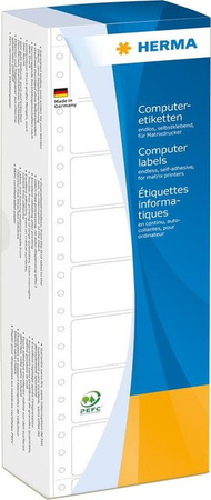 HERMA Computer Etiketten weiß perforiert für Laserprinter B/H: 35,7 x 68,6 mm 4000 Stück