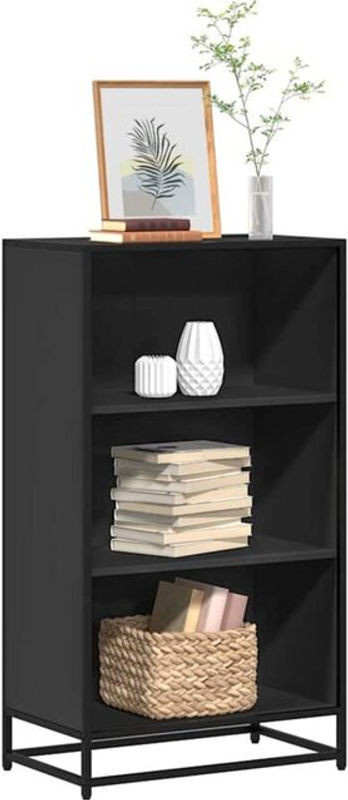 Vidaxl Bücherregal Schwarz B/T/H: 60 x 35 x 107,5 cm aus Holzwerkstoff - Bild 1