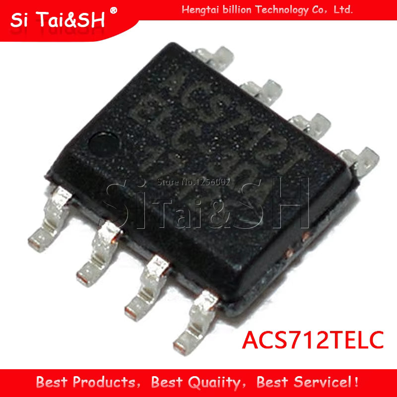 Si Tai&SH ACS712ELCTR-20A Stromsensor SOP-8 in Schwarz, 2 Stück - Bild 2