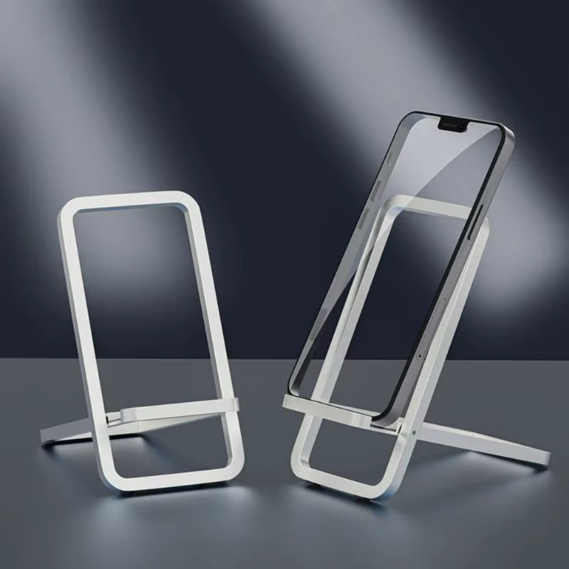 Universeller Smartphone-Ständer und Tablet-Halter aus Legierung in Silber für den Schreibtisch - Bild 4