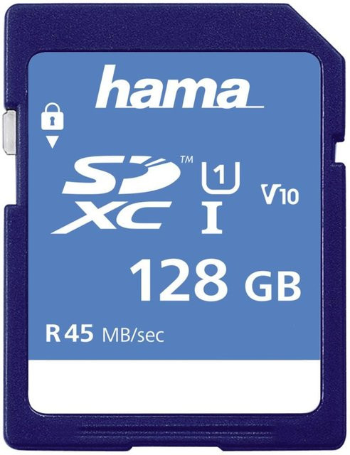 Hama SDXC Speicherkarte Class 10 UHS-I 128GB Blau 45MB/s - Bild 1