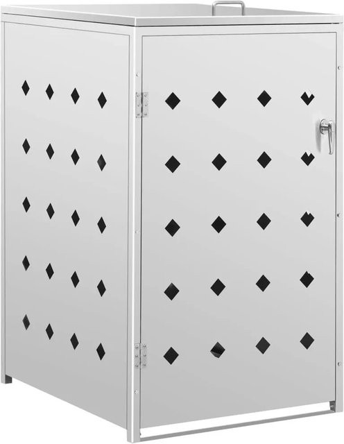 DELUKE Mülltonnenbox SOGI aus Edelstahl für 1 Mülltonne (240L), Farbe: Silber, B/T/H: 69 x 115 x 77,5 cm - Bild 1