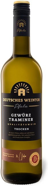 Deutsches Weintor Gewürztraminer Pfalz Qualitätswein trocken 2024 0,75 l - Bild 1