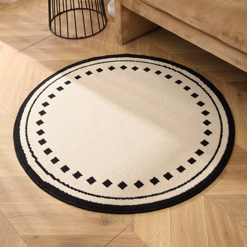 VIKAMA Runder Kristall-Samtteppich für Schlafzimmer und Home Office Durchmesser: 60 cm - Bild 3