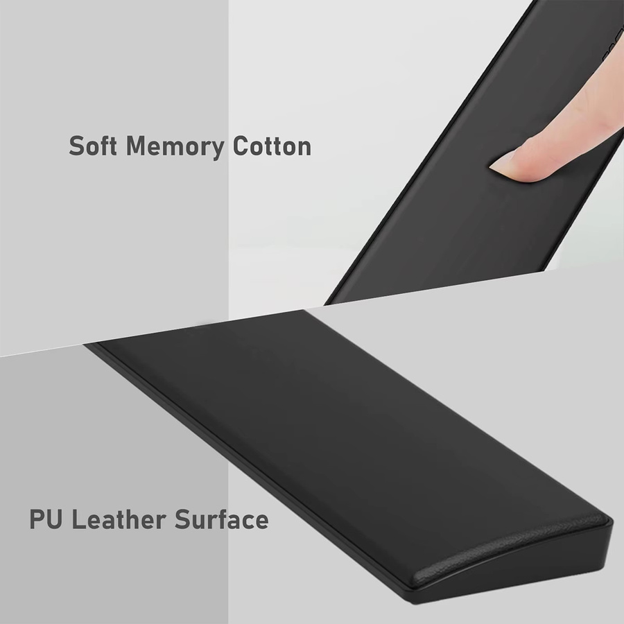 VODOOL Ergonomische Tastatur-Handballenauflage aus Memory-Schaum in Schwarz - Bild 4