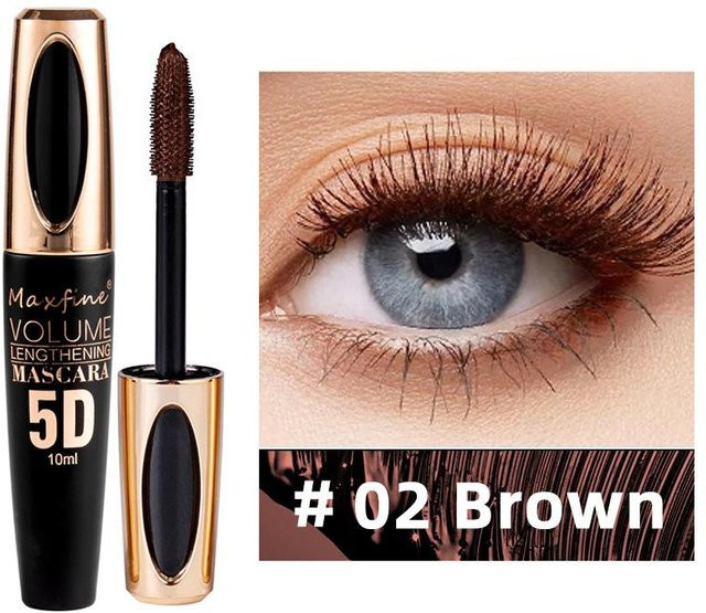 5D Seidenfaser-Mascara, wasserdicht, braun - Bild 1