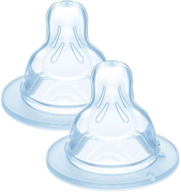 MAM Silikon-Sauger Ultra Schnell mit breiter Brustform, 2er-Pack, transparent - Bild 1