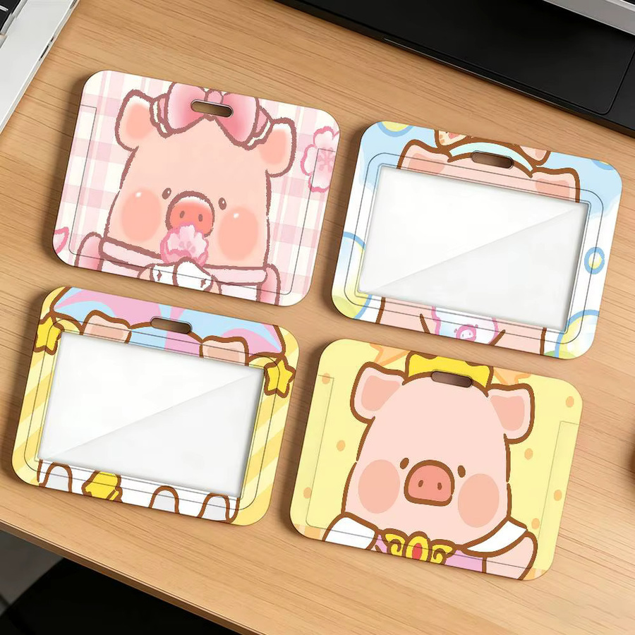 Lulu Piggy Kartenhalter aus Kunststoff im Cartoon Design für Ausweise, Bankkarten und Arbeitskarten - Bild 2