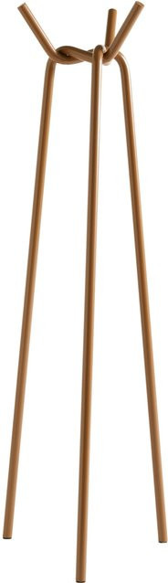HAY Knit Garderobenständer aus Stahl in Braun mit Tripod-Gestell und Haken - Bild 1