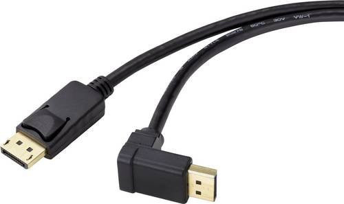 Renkforce DisplayPort Anschlusskabel Schwarz 0,50 m mit vergoldeten Steckkontakten SP-9163724 - Bild 1
