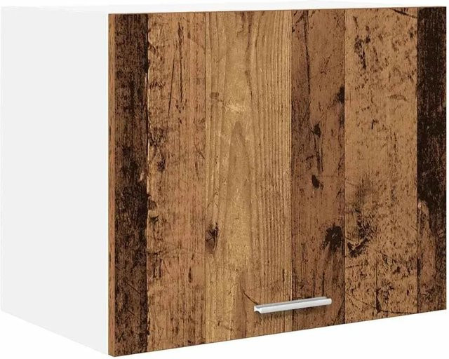 vidaXL Hängeschrank Riga mit Tür in Altes Holz und Weiß, B/T/H: 50 x 31 x 40 cm - Bild 1