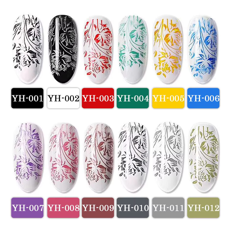 Sweet Trend Nagelstempel Set, 6 Stück, Schwarz Weiß, Gel Maniküre - Bild 3