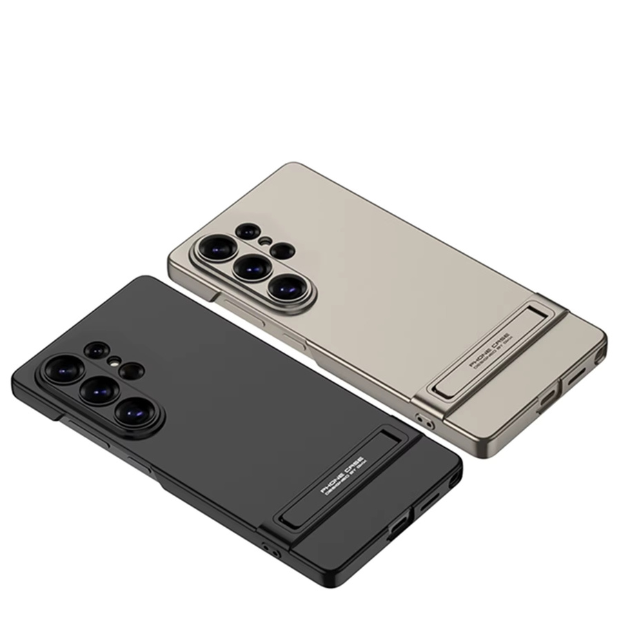 Stoßfeste Leder-Handyhülle für Samsung Galaxy S26 Ultra in Matt-Optik mit integriertem Ständer - Bild 2