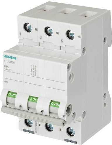 Siemens Ausschalter 40A 3-polig in Weiß 5TL13400 - Bild 1