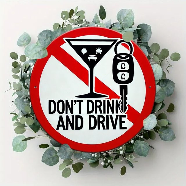 Vintage Metallschild Potdemiel Do Not Drink and Drive Rund, Durchmesser: 19,81 cm - Bild 1