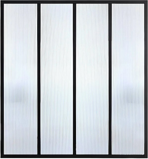 Glaswand Vietra von Vente-unique in Schwarz aus Aluminium und Glas, Breite: 120 cm, Höhe: 105 cm - Bild 1